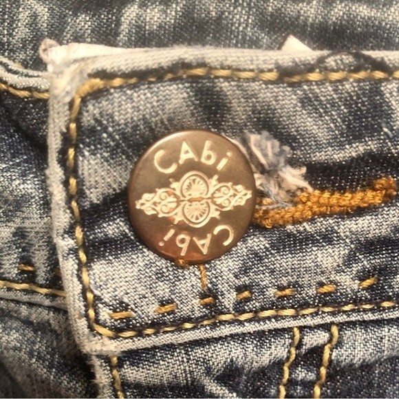 CAbi Size 10 Contemporary Fit Boot Cut Embroidered 895 Jeans - Picture 4 of 6